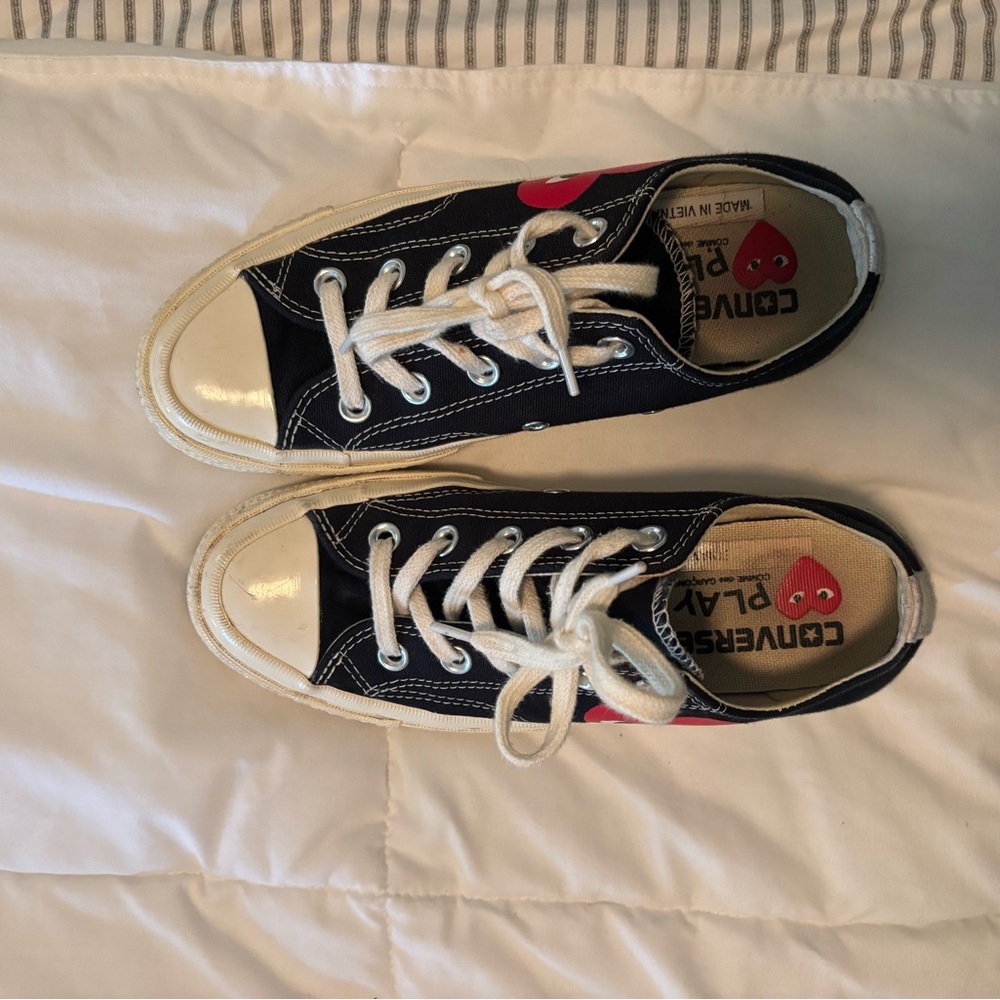Comme Des Garcon x Converse black low top shoes
